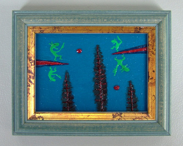 Юр.Ханон «Золотое сеченiе» март 225. масло, оргалит, 84x60 (полный размер 105х83 мм) - лицевая сторона