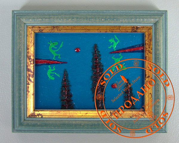 Юр.Ханон «Золотое сеченiе» март 225. масло, оргалит, 84x60 (полный размер 105х83 мм) - с печатью «Продано»